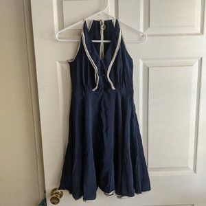 Girls from Savoy Halter Navy/ Cream Dress